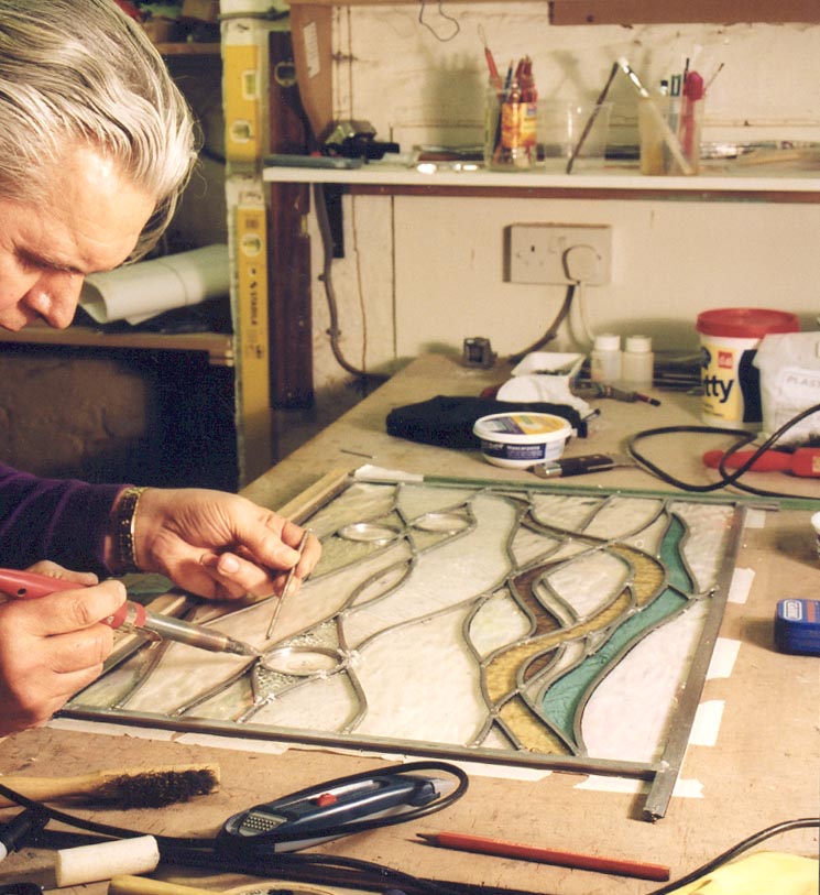 Ian Lonsdale at work in his studio
