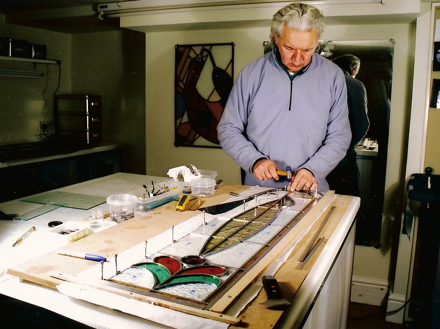 Ian Lonsdale at work in his studio